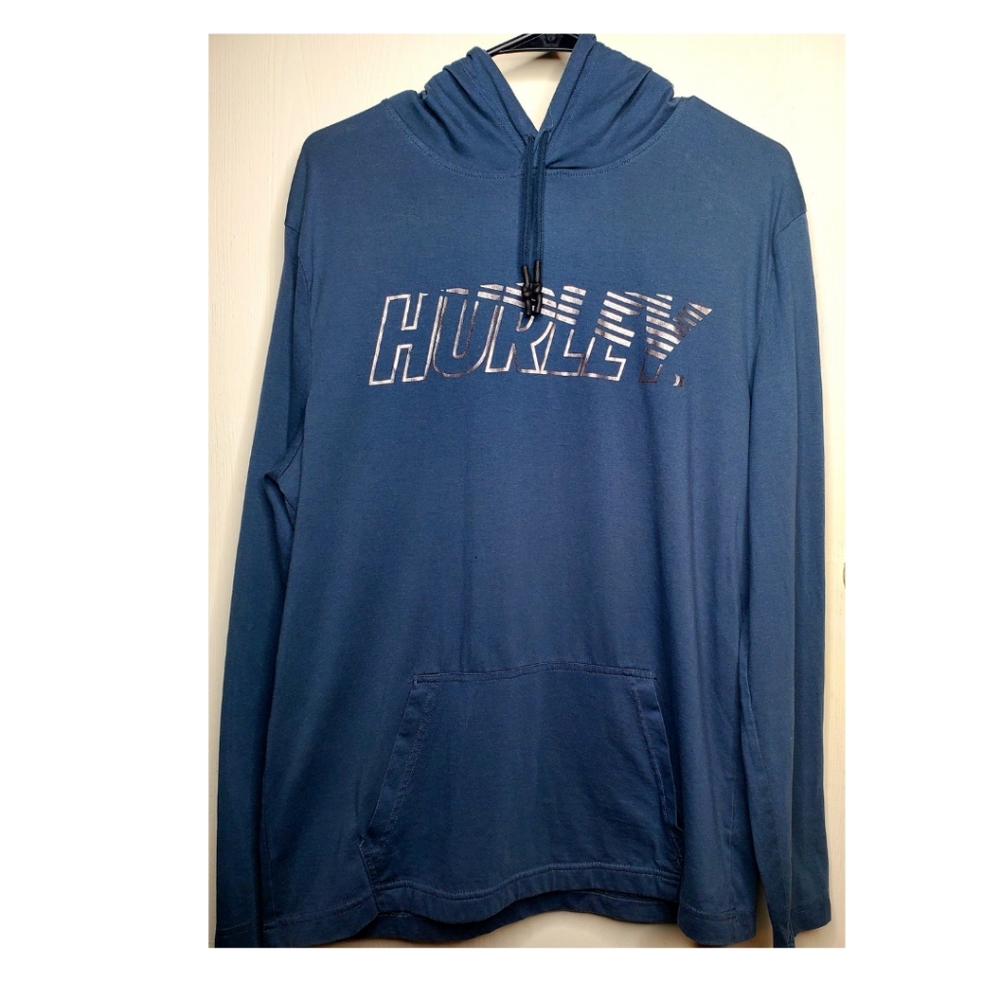 Hurley men's blue long sleeve hoodie size Medium